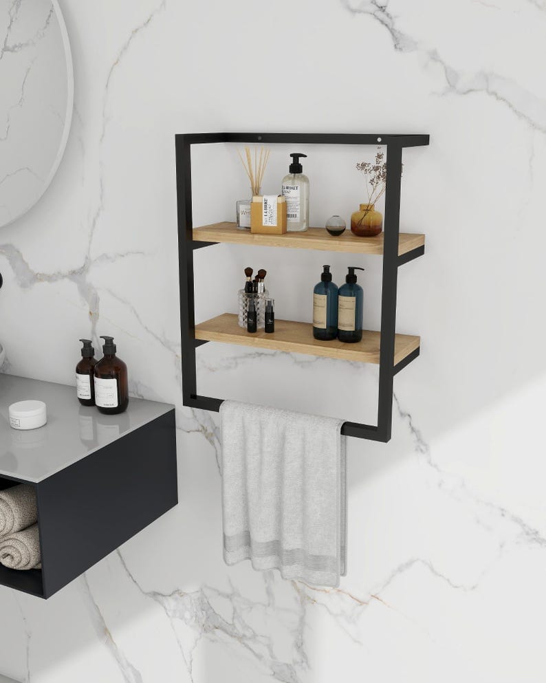 Bathroom Shelf|Towel Rack and Holder|Wall Mounted Rack|Kıtchen Organizer Shelf