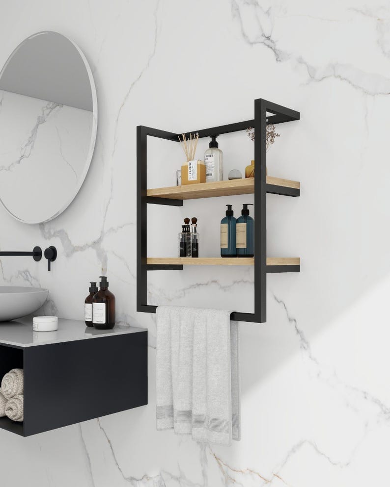 Bathroom Shelf|Towel Rack and Holder|Wall Mounted Rack|Kıtchen Organizer Shelf