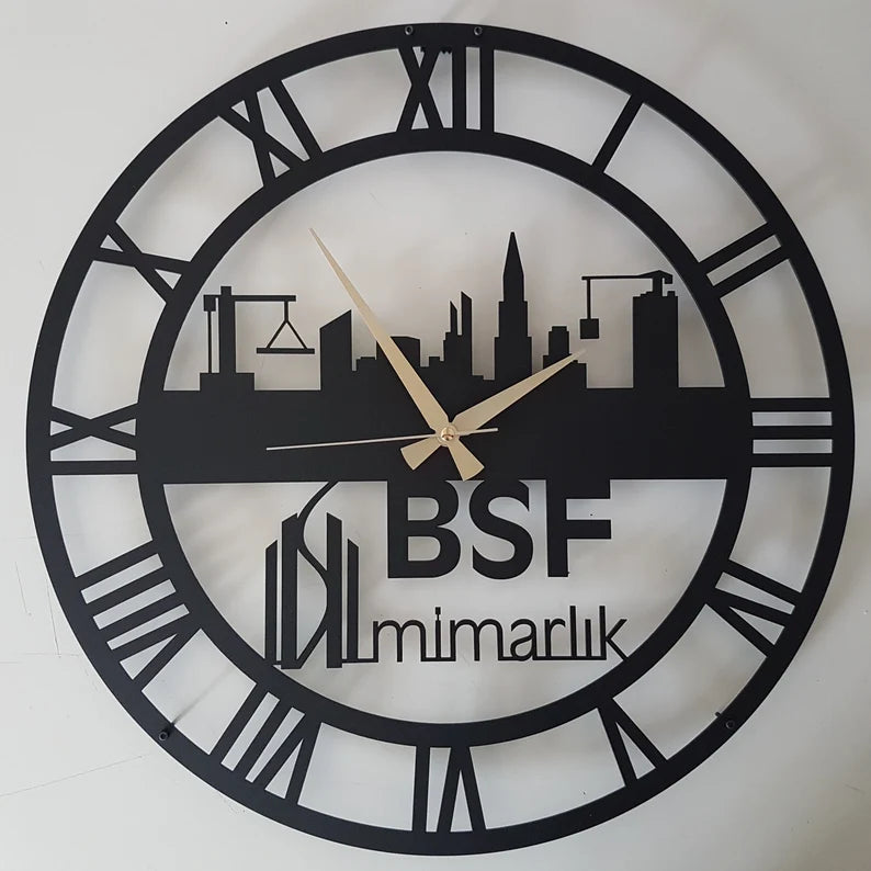 Personalized Metal Wall Clock from Your Logo|Custom Metal Wall Clocks