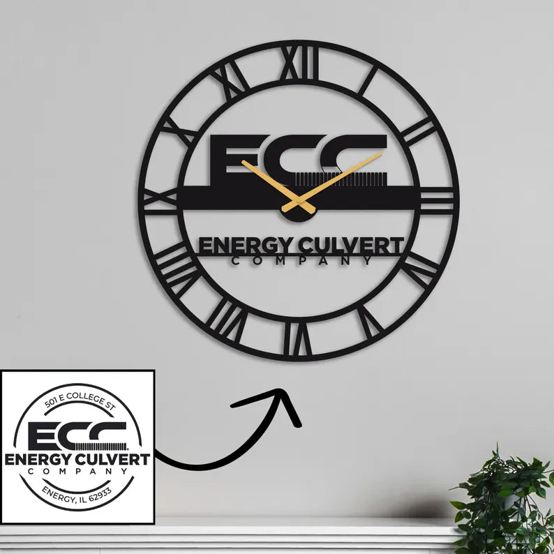 Personalized Metal Wall Clock from Your Logo|Custom Metal Wall Clocks
