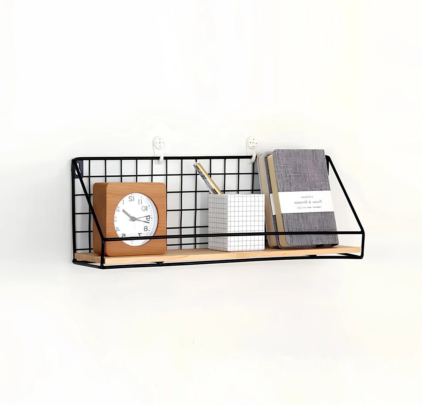 CHECKS AND BOXES WALL SHELF