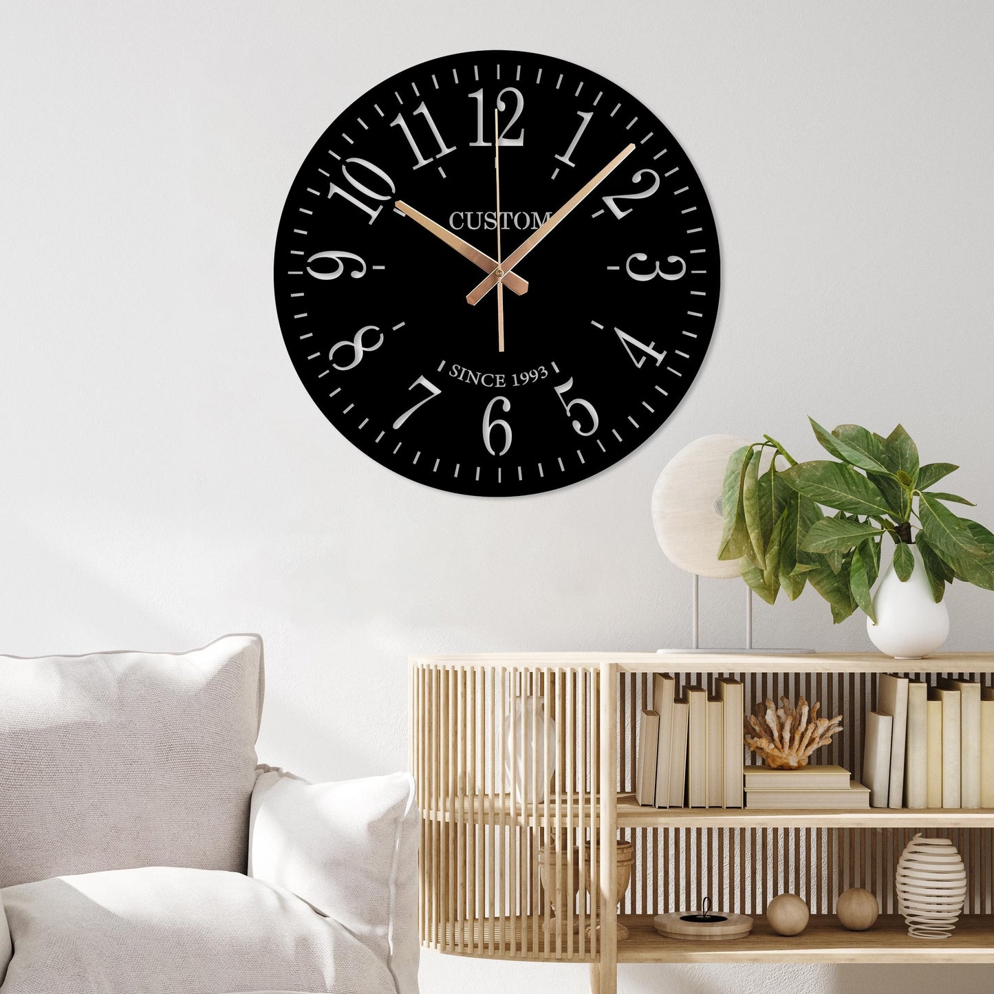 Personalized Metal Wall Clock with Custom Name And Date