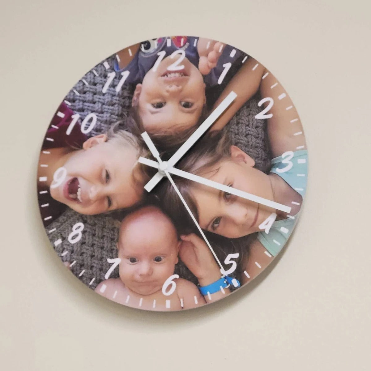 Custom Wall Clock with Picture|Personalized Name Clock|Home Decoration Clock