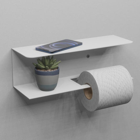 Elegant Gray Wall Mounted Towel Rack|Modern Metal Bathroom Organizer
