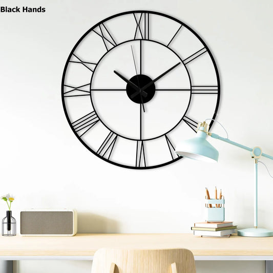Modern Metal Wall Clock with Roman Numeral|Unique Wall Clock