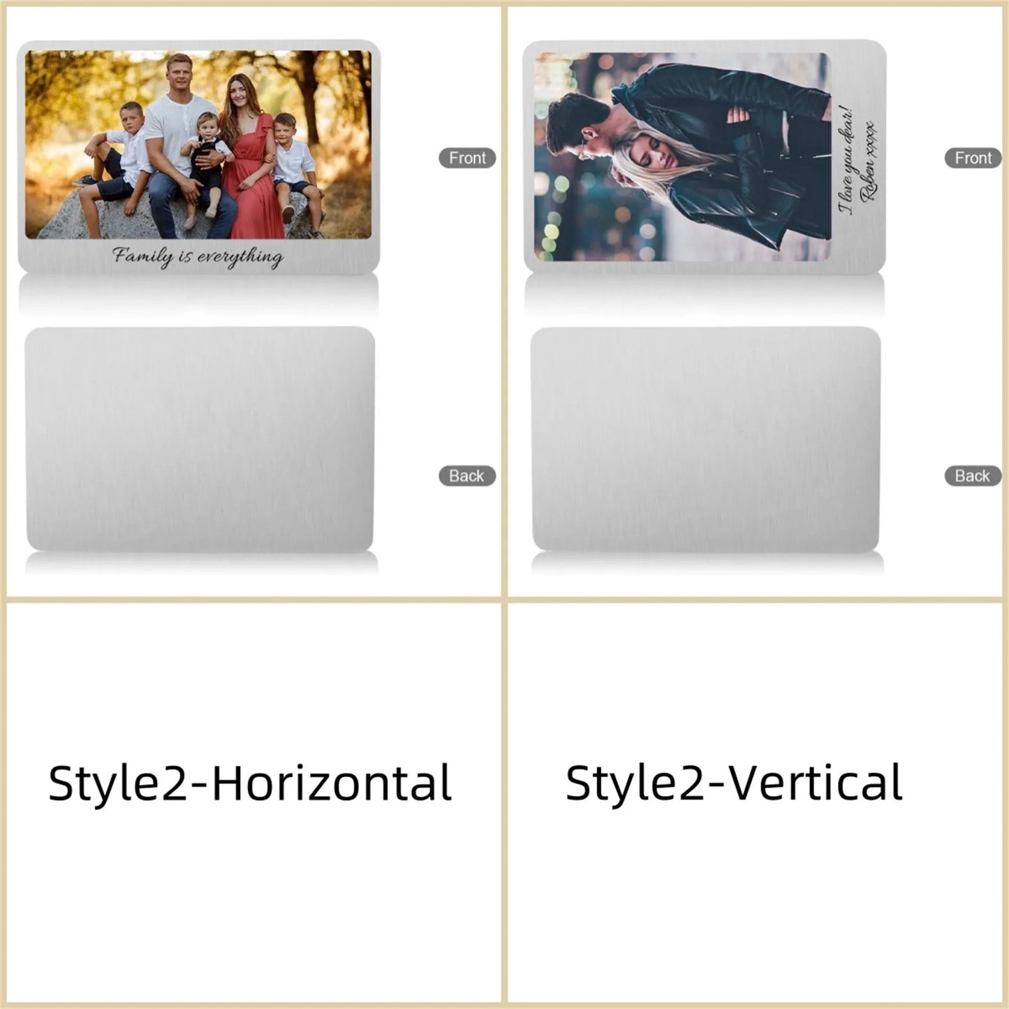 Custom Metal Photo Wallet Card|Personalised Picture Wallet