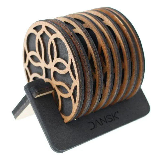Glass Coaster / Mat Set of for Kitchen Home and Office - Wooden Coaster